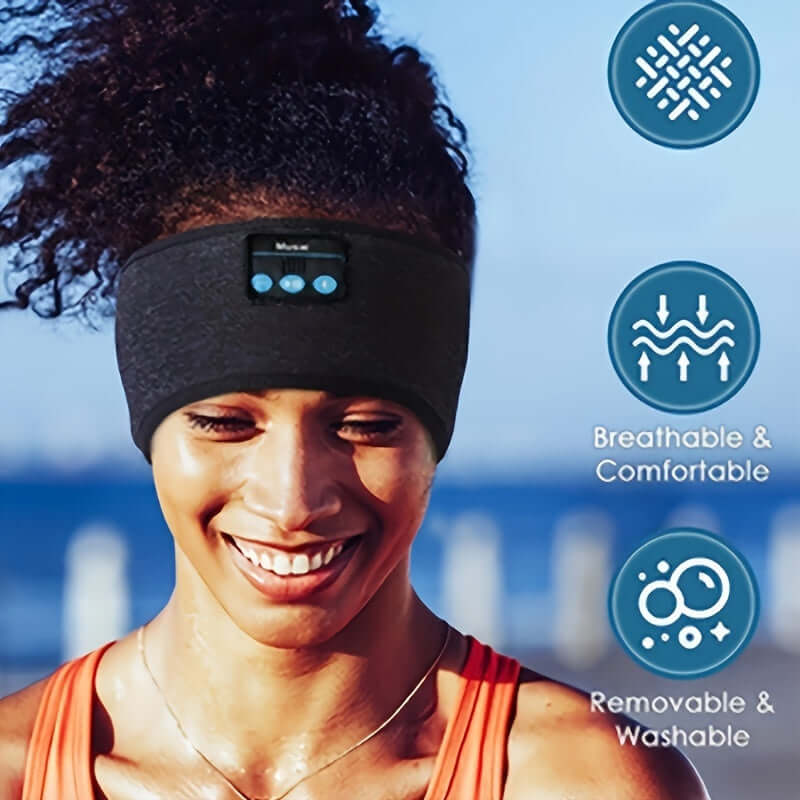 Ultra-Thin Wireless Sleep Headphones with Secure & Comfortable Fit
