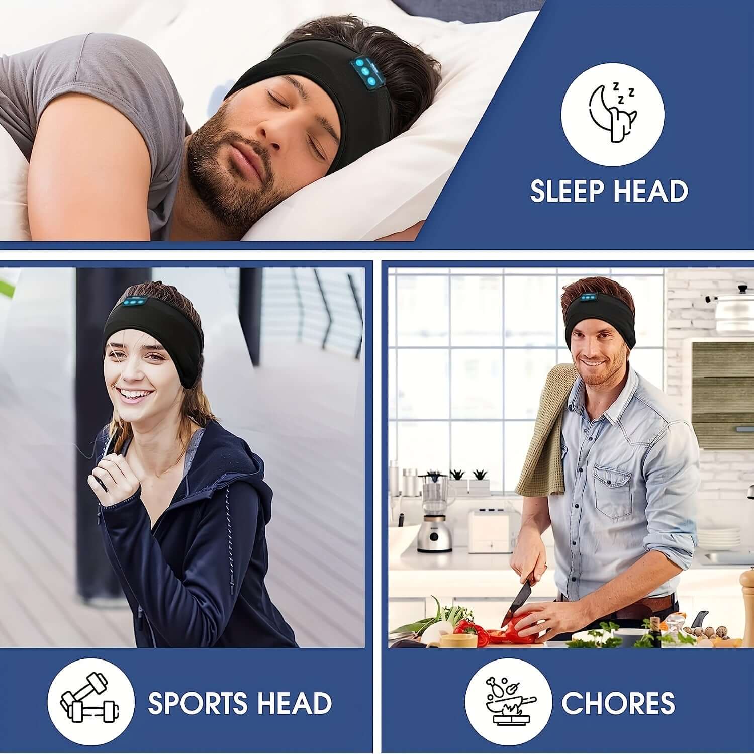 Comfortable Wireless Sleep Headphones with Rechargeable Battery & HD Sound