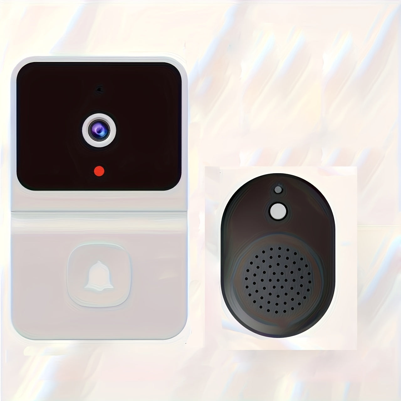 1pc Smart WiFi Doorbell with Built-in Battery - Wireless Security Camera with 2-Way Audio, Night Vision, USB Rechargeable, Low Power Consumption, Supports 2.4G WiFi for Easy Home Surveillance, Home Security|Sleek Black Design - Cat Shop Boys